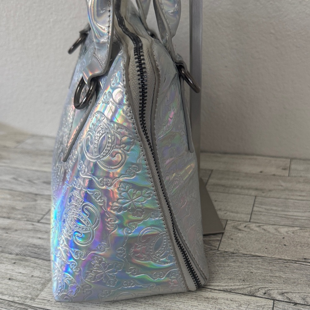 Sharif Holographic Iridescent Satchel - Silver Shift - Picture 5 of 14